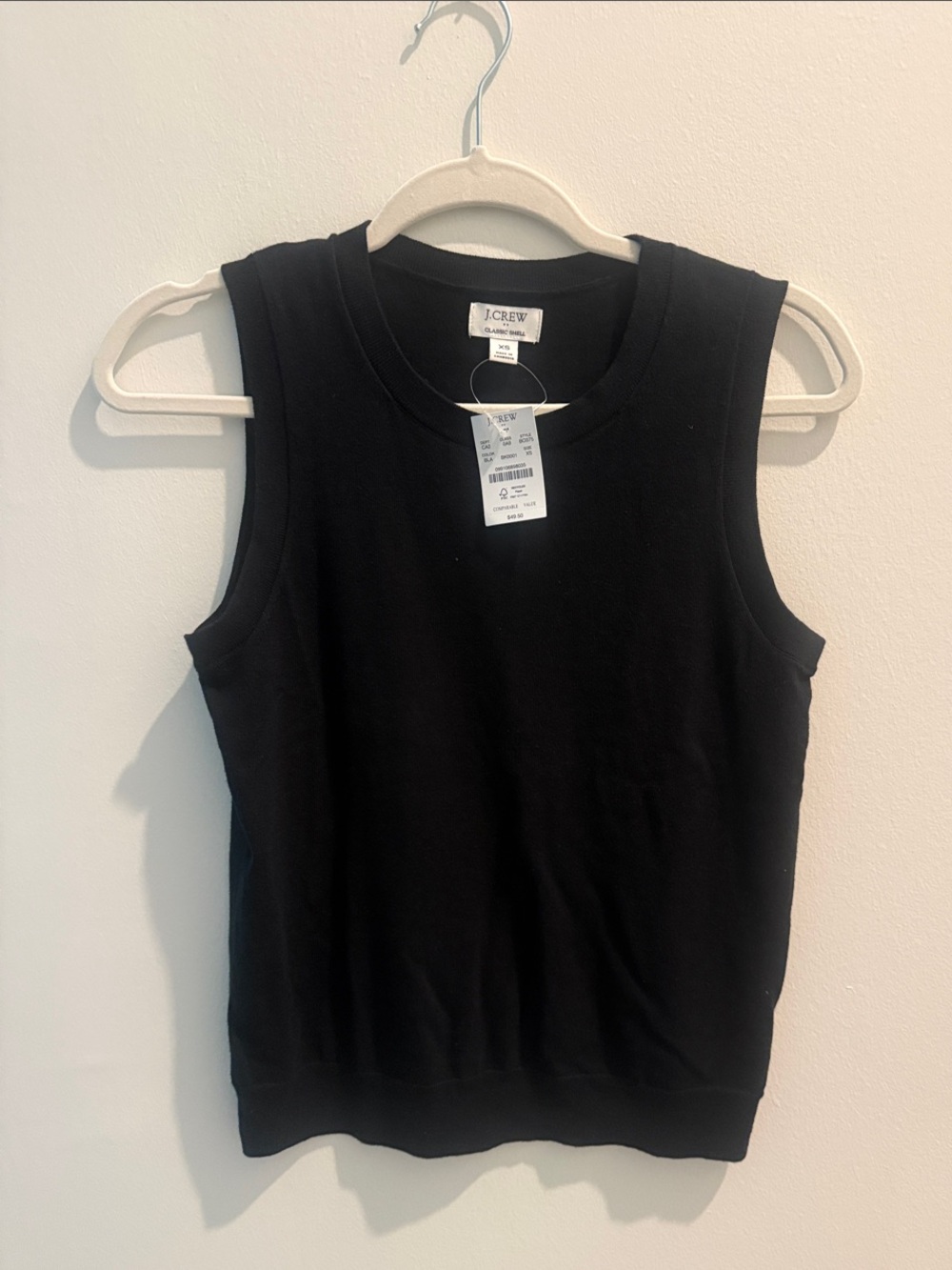 J. Crew Factory Black Crewneck Sleeveless Tank